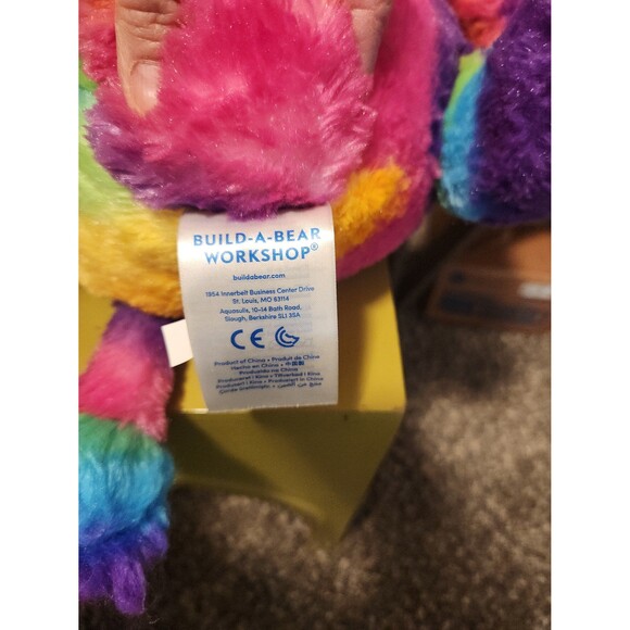 Build A Bear Workshop Color Craze Lion Stuffed Animal Rainbow Plush Doll Toy - Picture 4 of 4